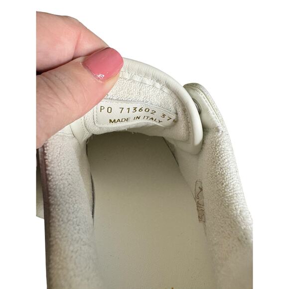 Saint Laurent NIB SL/61 Lace-Up Leather Sneakers in White Size 37.5 - Picture 13 of 16